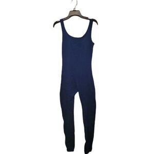 Mega Line Junior Girls Blue Sleeveless Scoop Neck One Piece Jumpsuit Size Small
